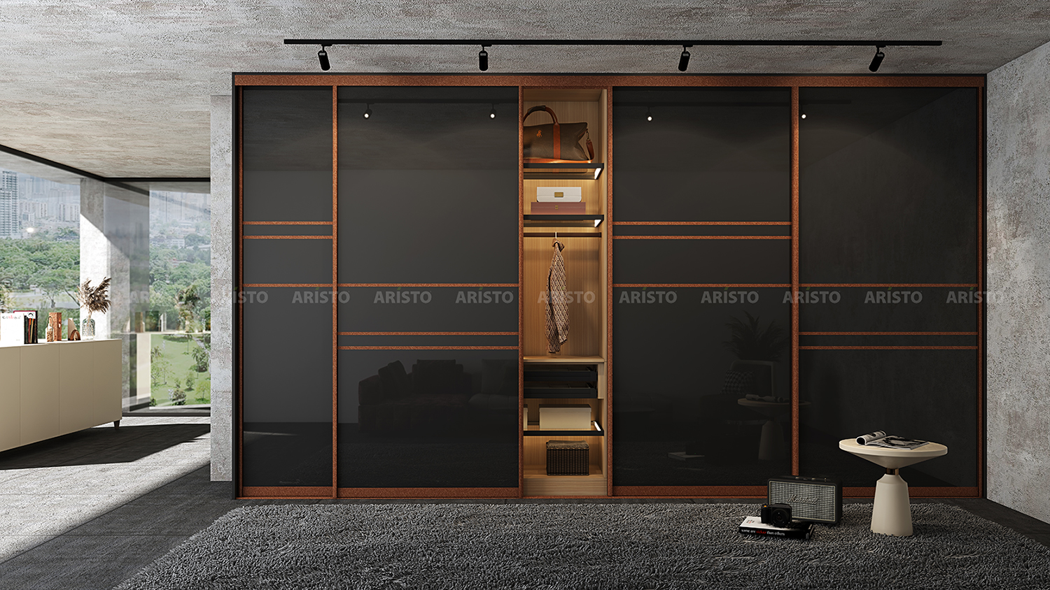 LAT 07 - SHUTTER FINISH - CHARCOAL BLACK(HIGH GLOSSY)