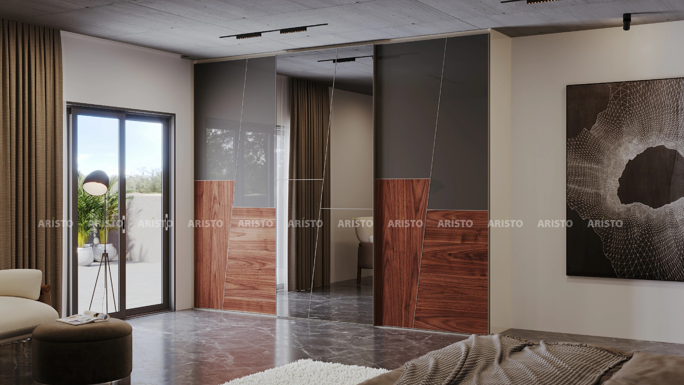 MSC 05 - OFF WHITE, PLAIN MIRROR & GRAPHITE BLACK - NOVA CHAMPAGNE copy