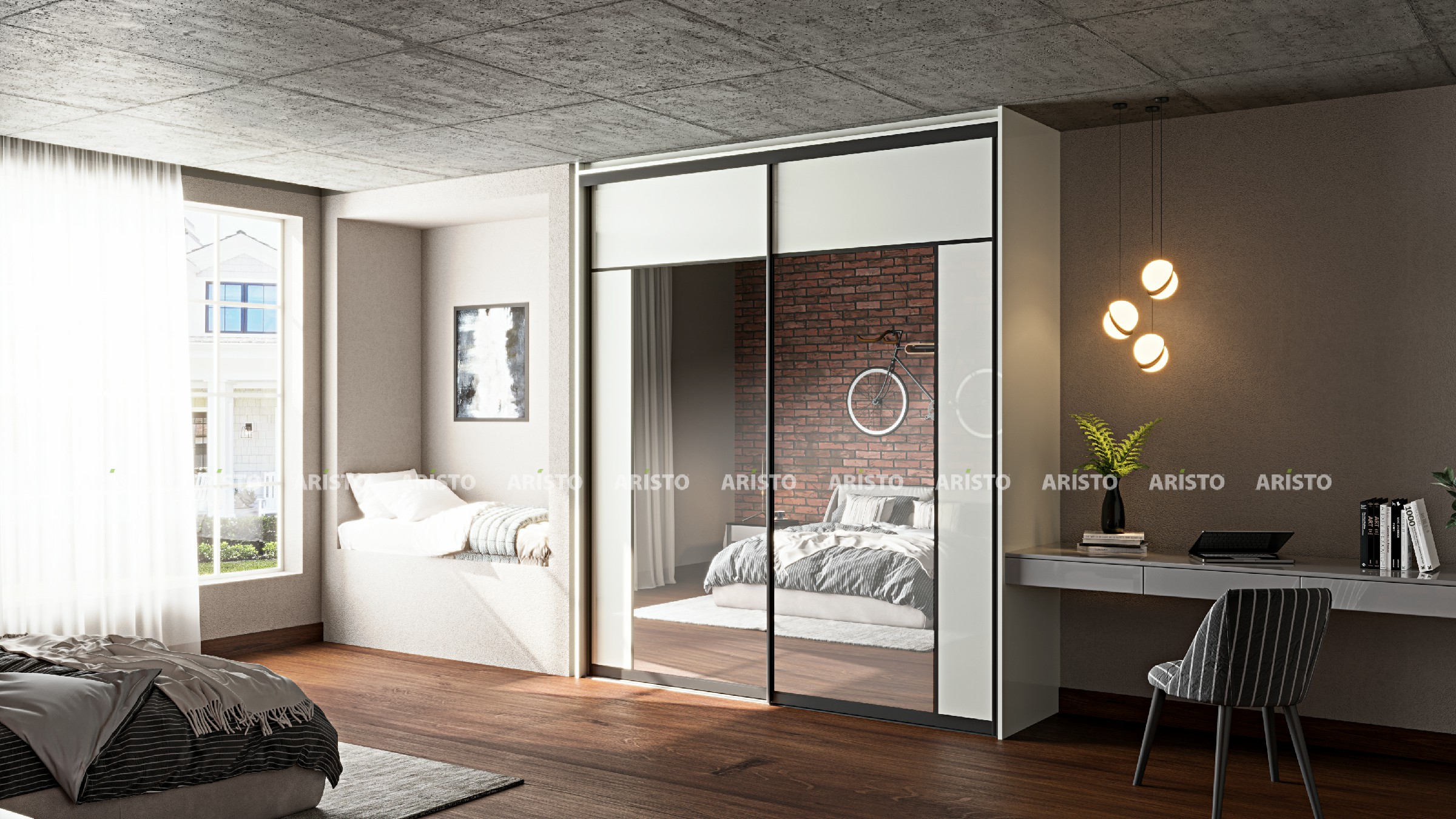 CRL 04  - SHUTTER FINISH - WHITE CANVAS (HIGH GLOSSY) & PLAIN MIRROR~1