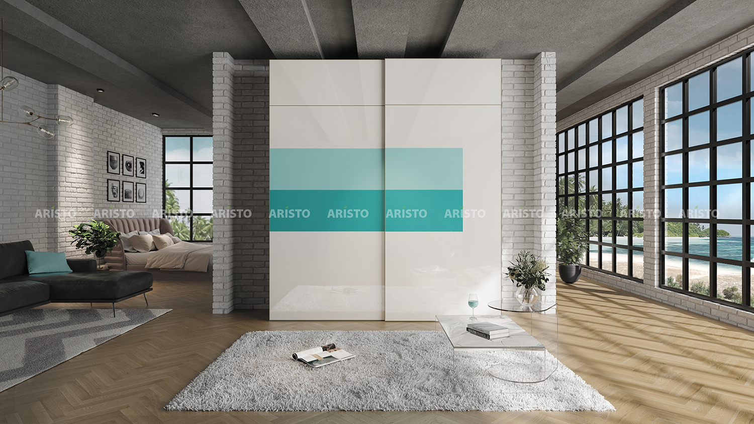 STR 08 - SHUTTER FINISH - OFF WHITE,CEMENT BLUE & ENERGY BLUE(HIGH GLOSSY)